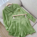 Casual Style Long Sleeve / Short Set
