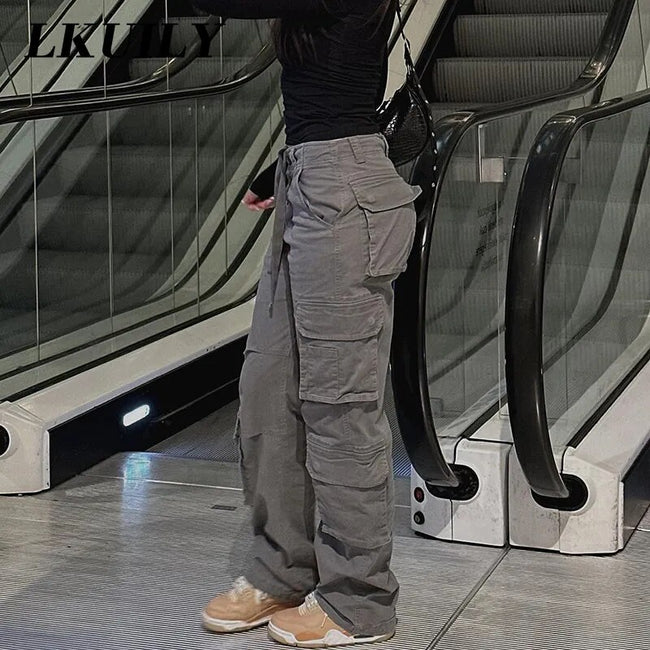 Vintage High Waist Cargo Pants