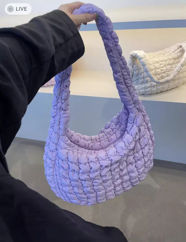 Quilted Cloud Messenger Bag