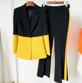 Professional Suit One Button Color Matching Flared Pants Two Piece - Shoe Candy Shop