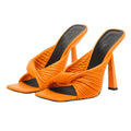 Victoria Pleated Sandals - Shoe Candy Shop
