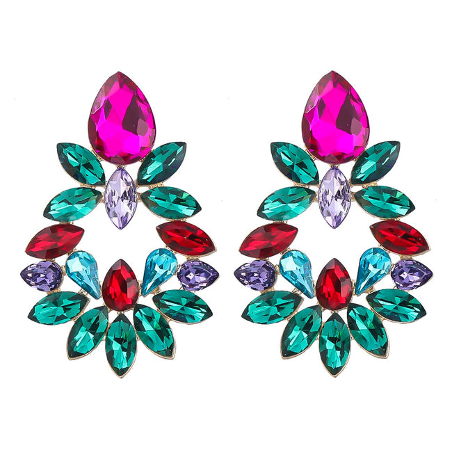 Rhinestone Banquet Stud Earrings - Shoe Candy Shop