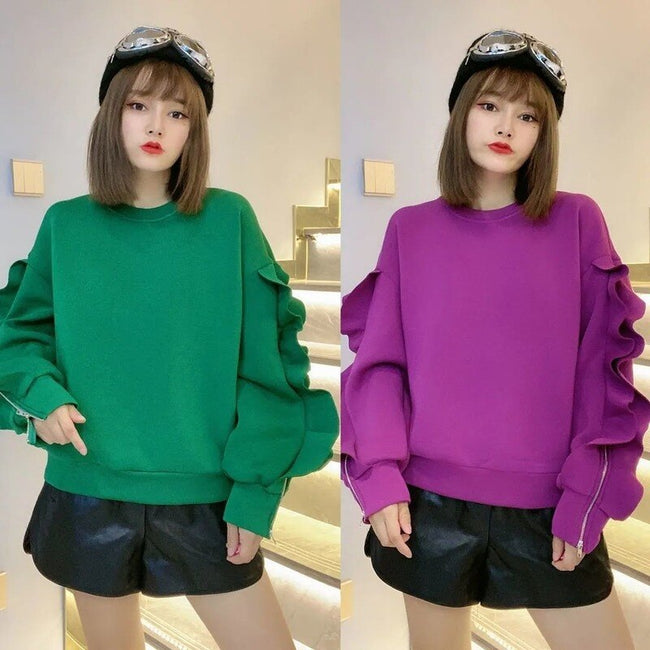 Puff Sleeve Sweatshirt - Shoe Candy Shop