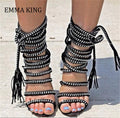 Tassel Gladiator Sandals - Shoe Candy Shop