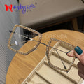 Myopia Hyperopia Women Sunglasses Vintage clear lens glasses ladies luxury rhinestone eyeglasses men optical Shades - Shoe Candy Shop