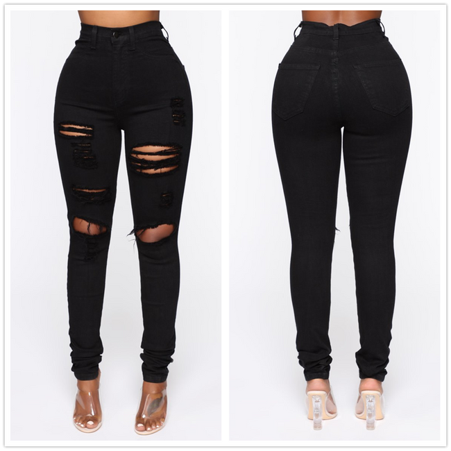 Black Ripped Jeans - Shoe Candy Shop
