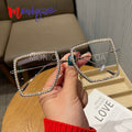 Myopia Hyperopia Women Sunglasses Vintage clear lens glasses ladies luxury rhinestone eyeglasses men optical Shades - Shoe Candy Shop