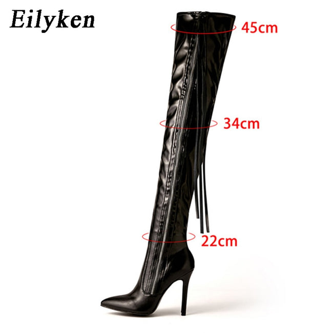 Thigh High Fringe Boots - Shoe Candy Shop