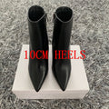 New Women Ankle Boots Sexy High Heels Designer Shoes For Women Motorcycle Boots Side Zipper Women's Ankle Botas Femininas - Shoe Candy Shop