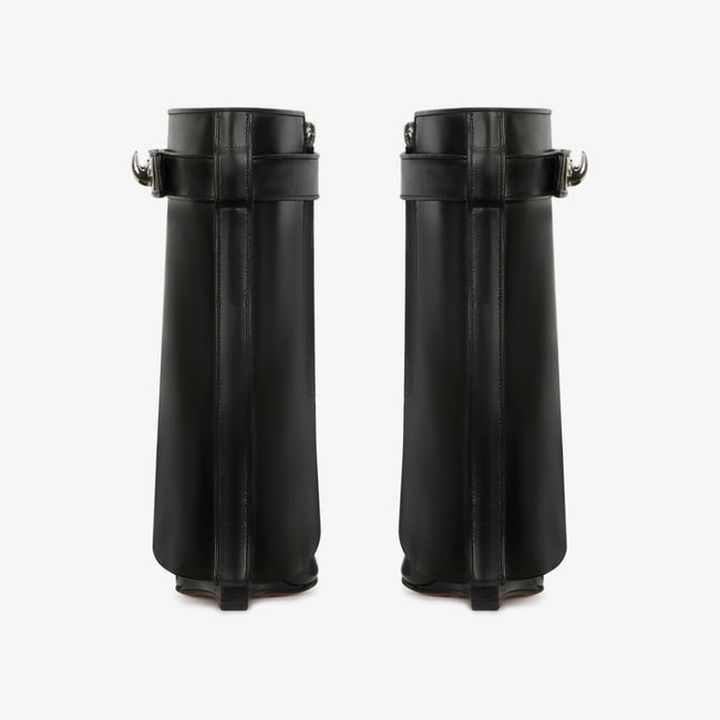 New Brand Top Designer Women's Boots Sexy Slip-On Knee High Boots Women's Motorcycle Botas Mujer Leather Wedges - Shoe Candy Shop