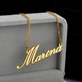 UZone Personalized Custom Name Necklace Gold Color Customized Nameplate Stainless Steel Choker Necklaces For Women Anniversary - Shoe Candy Shop