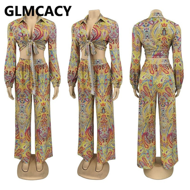 Two Piece Casual Pants Set - Shoe Candy Shop