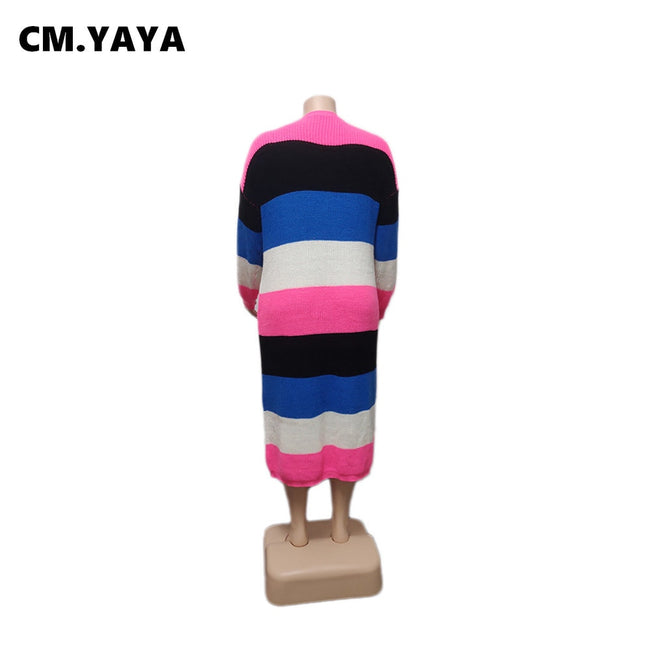 Stripe Long Sleeve Sweater - Shoe Candy Shop