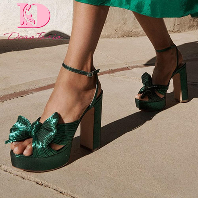 Bow Platform Shoes - Shoe Candy Shop