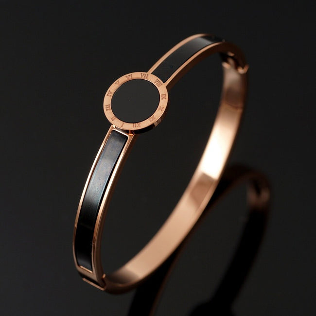 Round Stainless Steel Roman Numerals Bracelets - Shoe Candy Shop