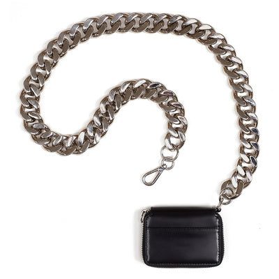 Shoulder bag thick metal chain