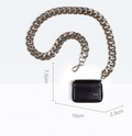 Shoulder bag thick metal chain