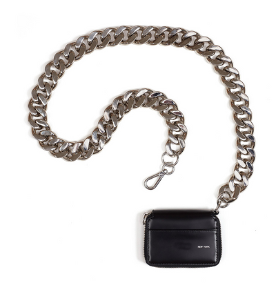 Shoulder bag thick metal chain