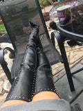 Rivet Over Knee Boots