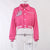 Pink Varsity Baseball Cropped Jacket