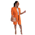 "Badu" Long Sleeve Blazer Jacket and Shorts Set