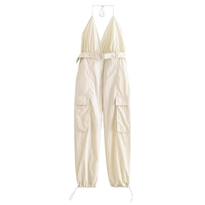 Safari Style Jumpsuit With Belt