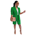 "Badu" Long Sleeve Blazer Jacket and Shorts Set