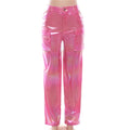 Bright Metallic Color Cargo Pants