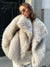 Faux Fur Long Sleeve Coat