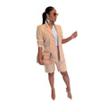 "Badu" Long Sleeve Blazer Jacket and Shorts Set