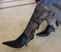 Vintage Pointed Belt Buckle Boots