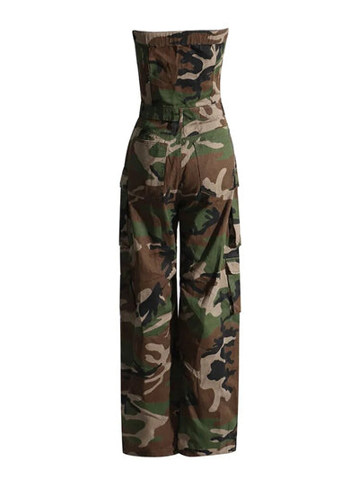 Camouflage Cargo Jumpsuit