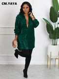 Fashion Sequined Long Sleeve Shirt