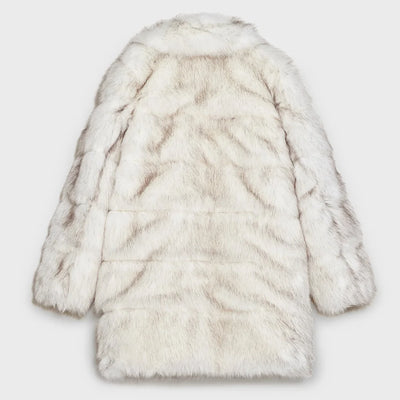 Faux Fox Fur Coat