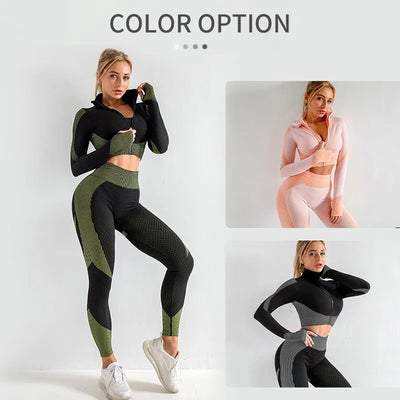 Yoga Tracksuit Leggings and Sports Bra