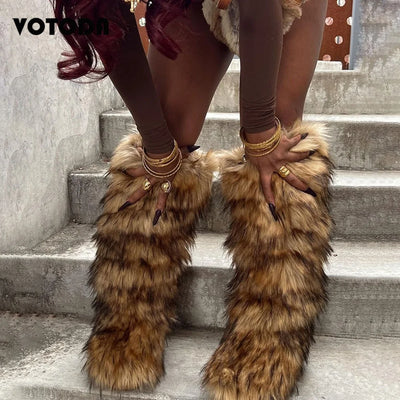 Winter Faux Fur Long Boots