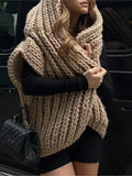 Hooded Knitted Cardigan Sweater