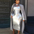 Reflective Glossy Bodycon Dress