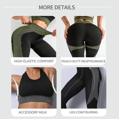 Yoga Tracksuit Leggings and Sports Bra