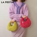 LA FESTIN Plush Small Round Messenger Bag