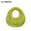 LA FESTIN Plush Small Round Messenger Bag