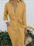 Long Sleeve Button Up Shirt Dress