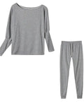 Slanted Shoulder Sweat Suit