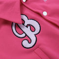 Pink Varsity Baseball Cropped Jacket