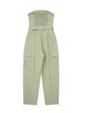 Strapless Jumpsuits With Belt