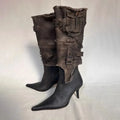 Vintage Pointed Belt Buckle Boots