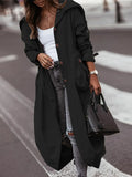 Lady Turn Down Collar Open Stitch Chic Coat