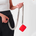 Thick Metal Chain Strap Handbag