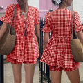 Summer Plaid Short Set