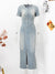 Splice Denim Short Sleeve Dress